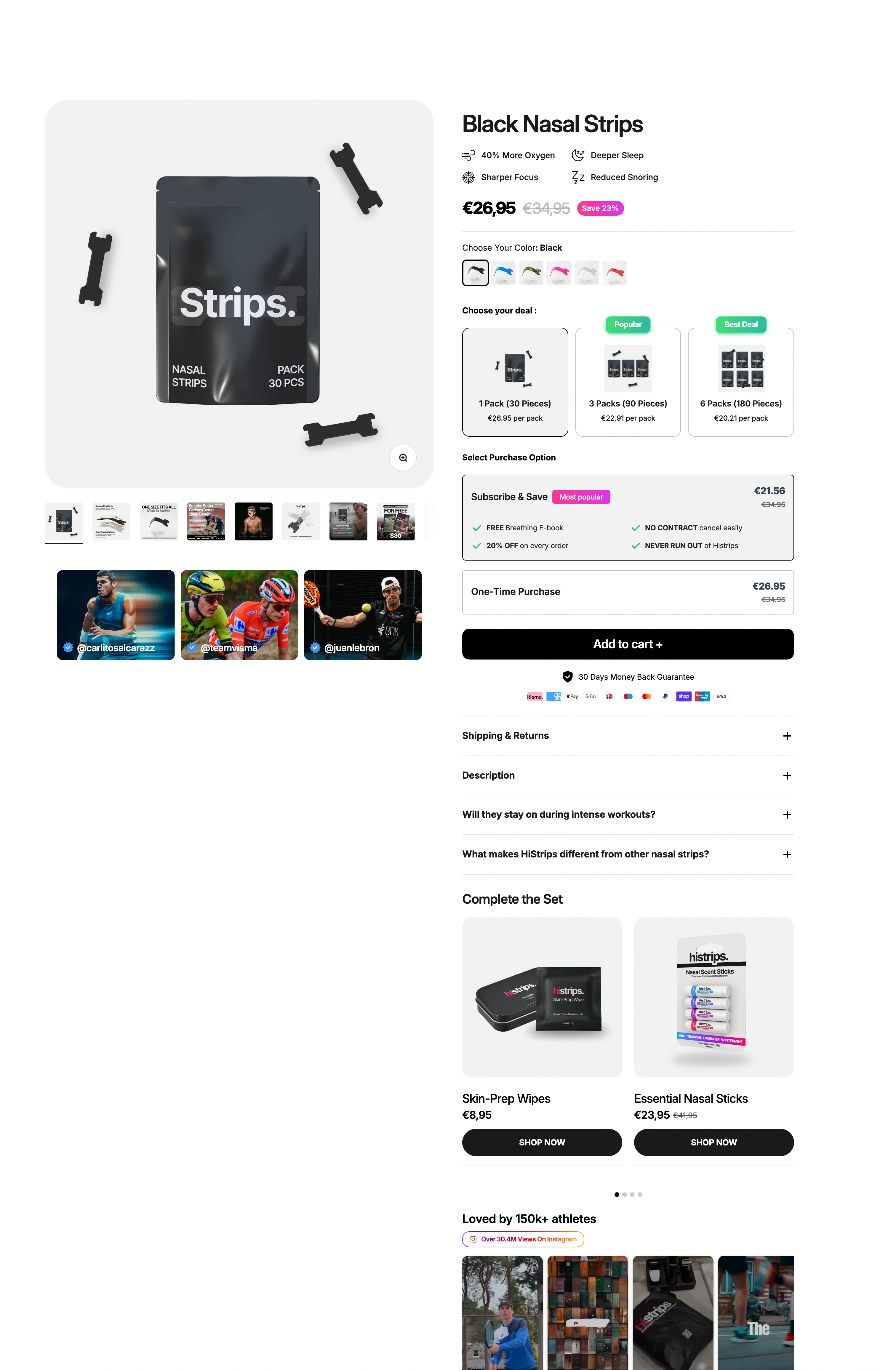 Black Nasal Strips Product Detail