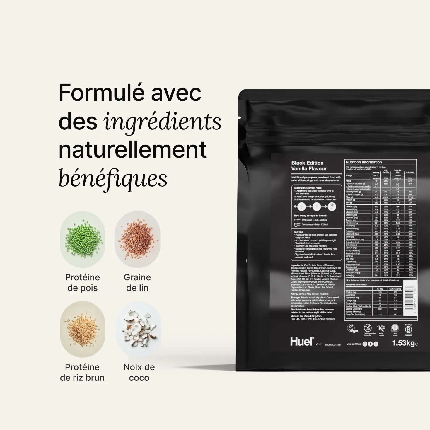 Back of Pack Nutrition Info