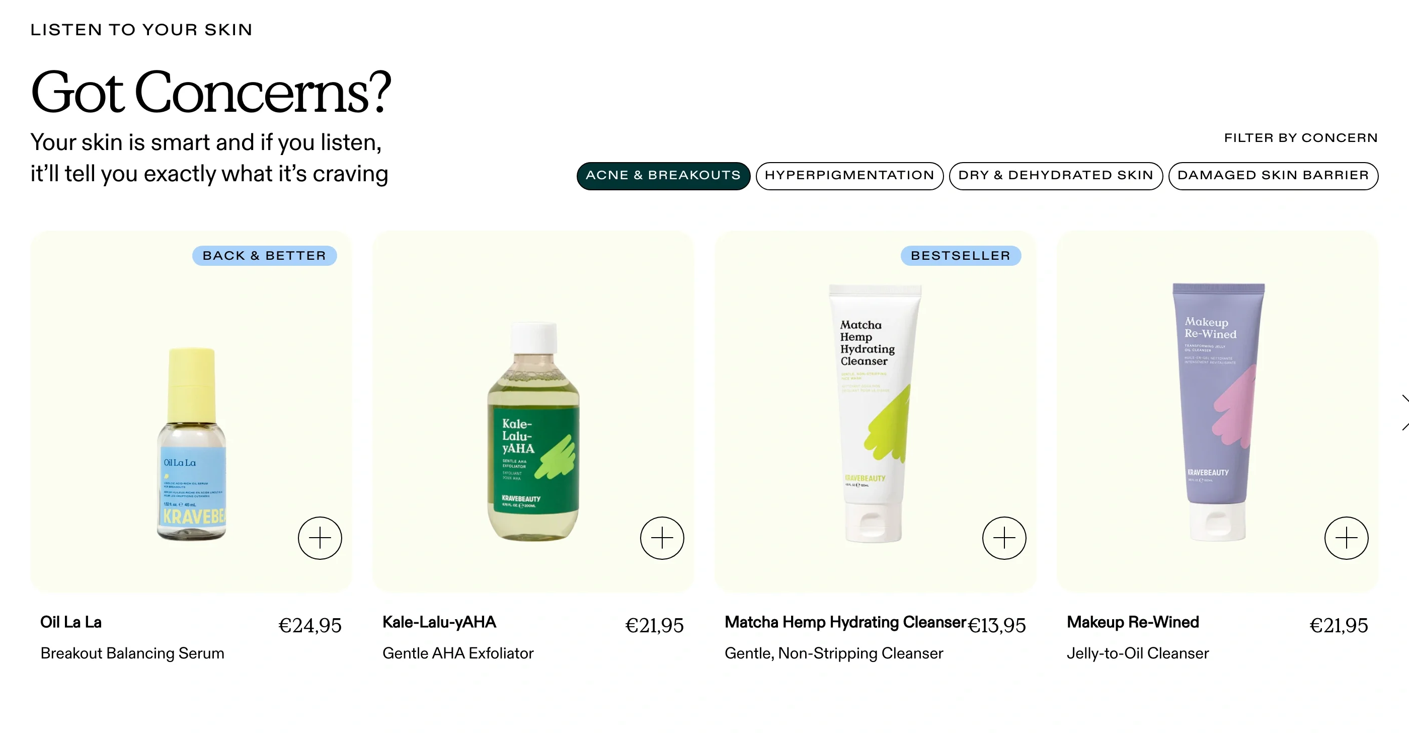 Shop by Skin Concern Filter