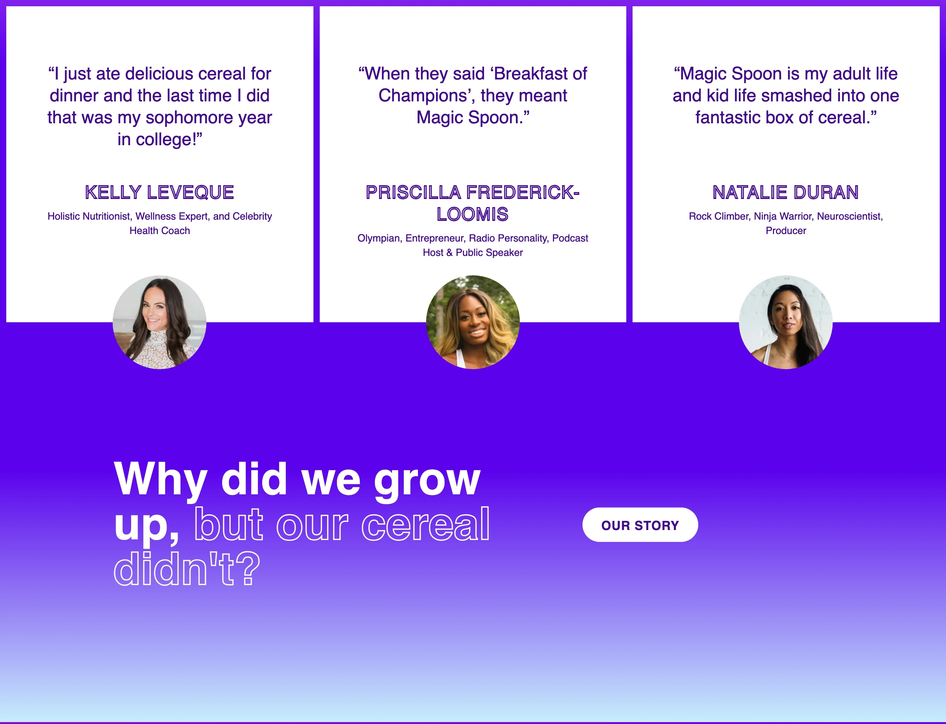 Celebrity Testimonials