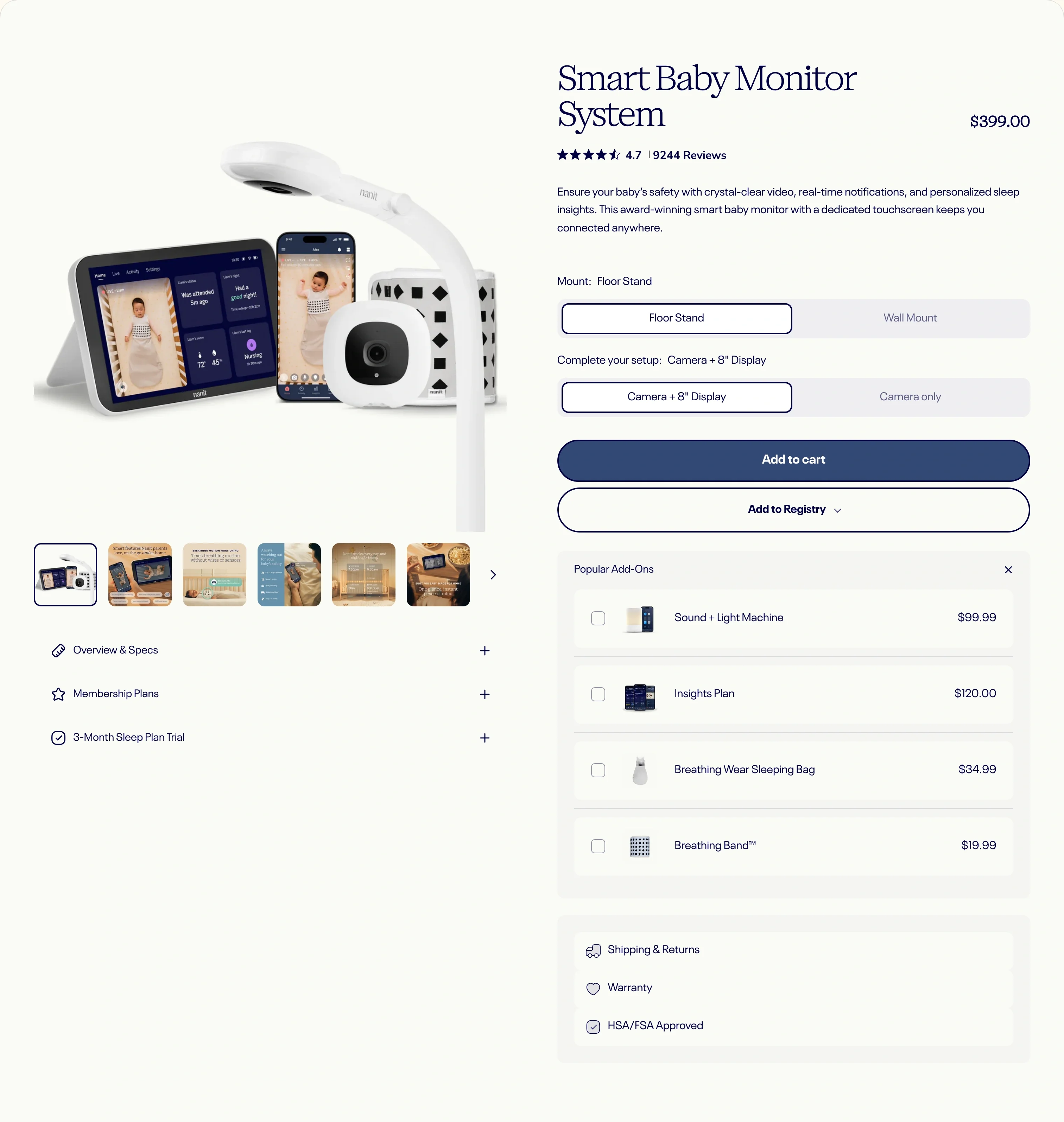 Product Hero — Smart Baby Monitor System