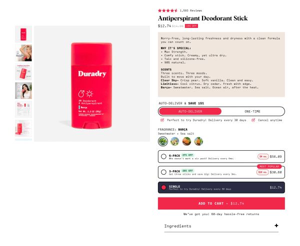 Antiperspirant Deodorant Stick