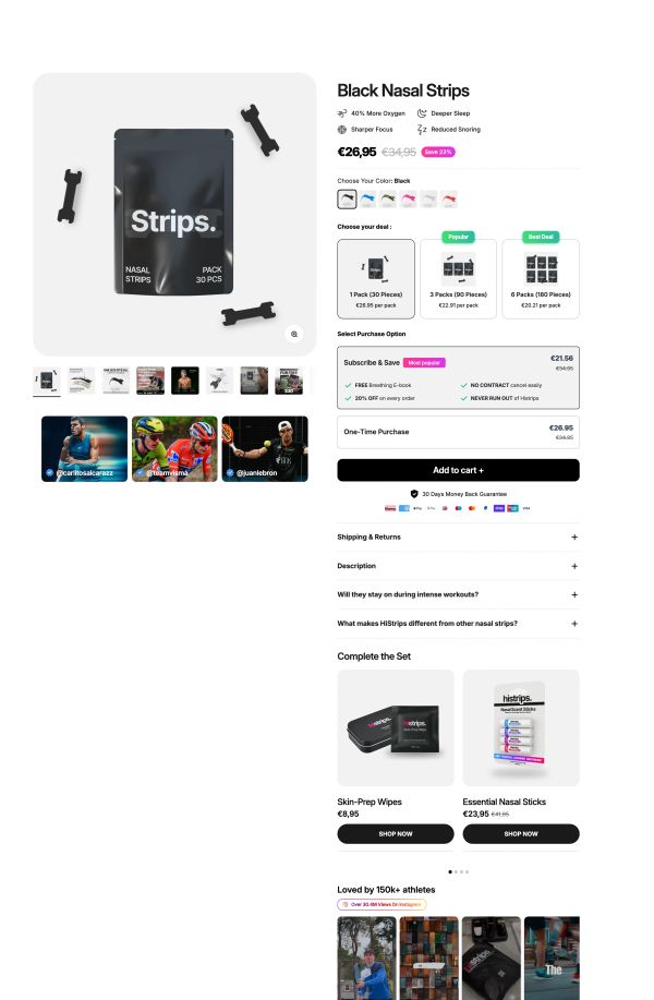 Black Nasal Strips Product Detail