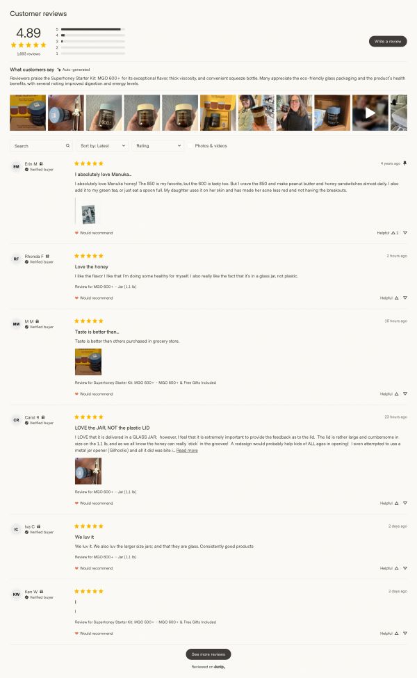 Customer Reviews — MGO 600+ Kit