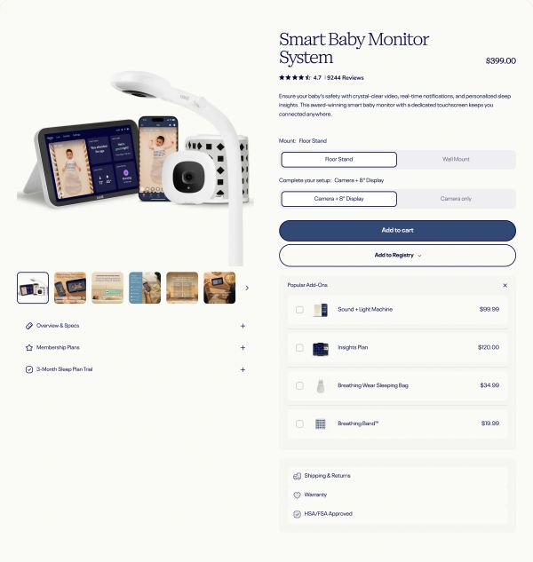 Product Hero — Smart Baby Monitor System
