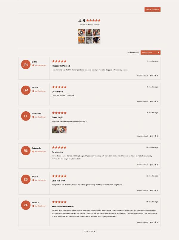 Customer Reviews Feed