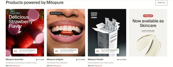 Products Powered by Mitopure